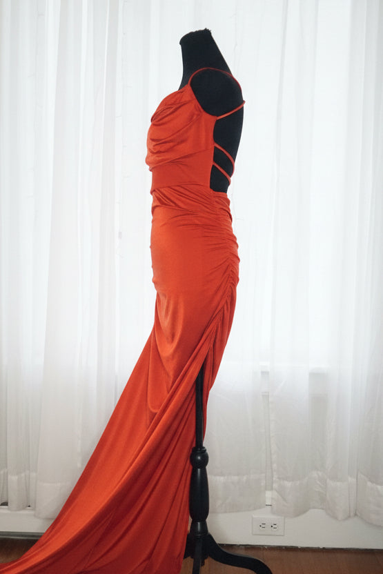 Orange Strappy Back Dress
