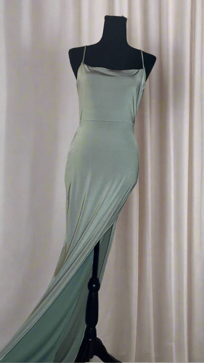 Light Green/Blue Floor length dress