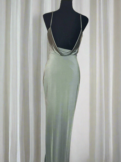 Light Green/Blue Floor length dress