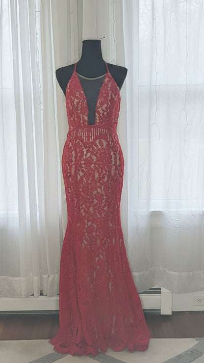 Red Lace Gown