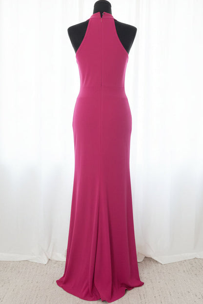 Pink High Neck Sleeveless Dress